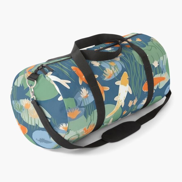 Item preview, Serene Fish And Water Lilies Minimalistic Japanese Pattern designed and sold by Wonder Of Light.