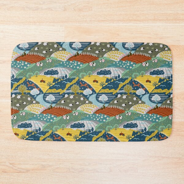 Item preview, Vintage Farm Scene Repeat Pattern designed and sold by NattyDesigns.