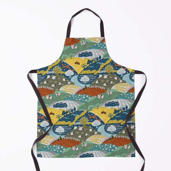 Item preview, Vintage Farm Scene Repeat Pattern designed and sold by NattyDesigns.