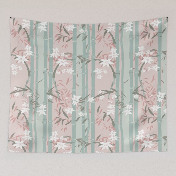 Item preview, Serene Bamboo Stalks And Leaves Minimalistic Japanese Pattern designed and sold by Wonder Of Light.
