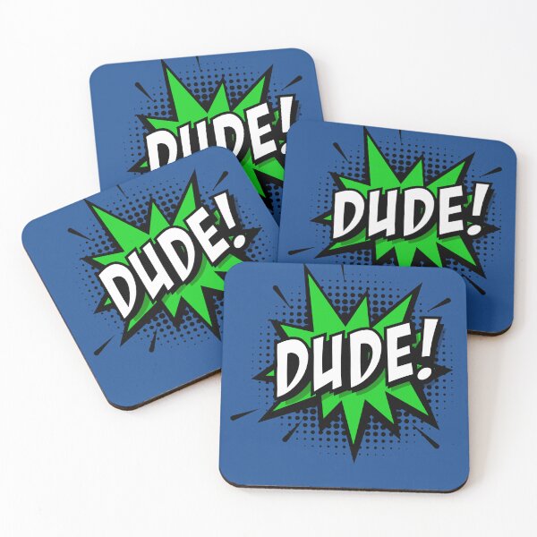Item preview, DUDE White Letters Cartoon Bubble designed and sold by cooldesigns2022.