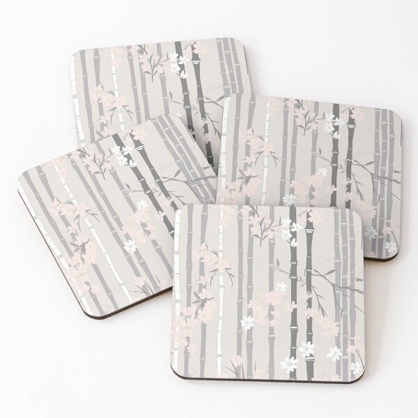 Item preview, Serene Bamboo Stalks And Leaves Minimalistic Japanese Pattern designed and sold by Wonder Of Light.