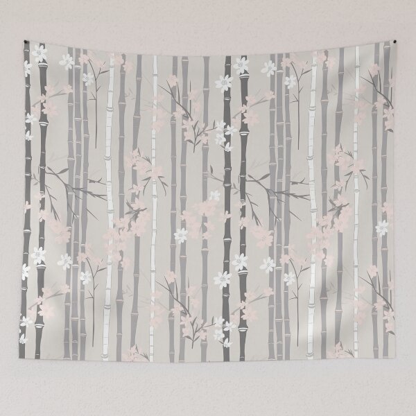 Item preview, Serene Bamboo Stalks And Leaves Minimalistic Japanese Pattern designed and sold by Wonder Of Light.