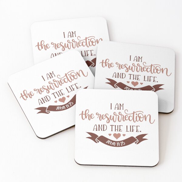 Item preview, I am the resurrection and the life John 11:25 designed and sold by WideIsTheGate.