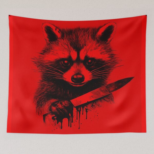 Item preview, For Fuck Sake Let's Kill the Mondays - Raccoon Joe With a Knife designed and sold by NapNapSleeper.