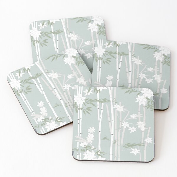 Item preview, Serene Bamboo Stalks And Leaves Minimalistic Japanese Pattern designed and sold by Wonder Of Light.