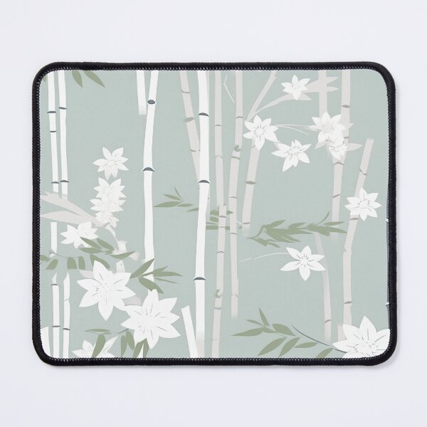 Item preview, Serene Bamboo Stalks And Leaves Minimalistic Japanese Pattern designed and sold by Wonder Of Light.