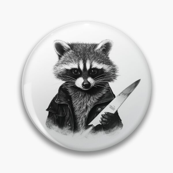 Item preview, For Fuck Sake Let's Kill the Mondays - Raccoon Daniel With a Knife designed and sold by NapNapSleeper.