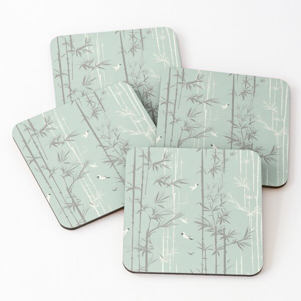 Item preview, Serene Bamboo Stalks And Leaves Minimalistic Japanese Pattern designed and sold by Wonder Of Light.