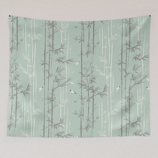 Item preview, Serene Bamboo Stalks And Leaves Minimalistic Japanese Pattern designed and sold by Wonder Of Light.