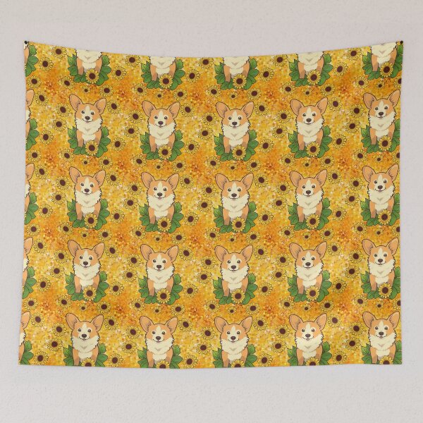 Item preview, Corgi Sunflower Pattern designed and sold by EriCole.
