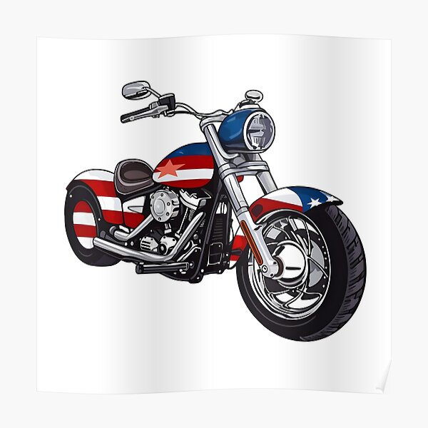 Dirt Bike USA Flag _ Stars Stripes Motorcross Motorbike T Shirt - Limotees