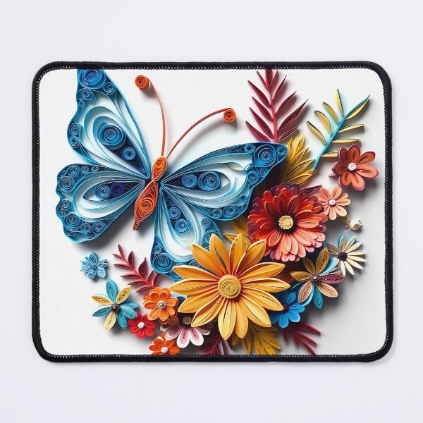 Item preview, Colorful 3d  floral and butterfly quilling designed and sold by Inktown.
