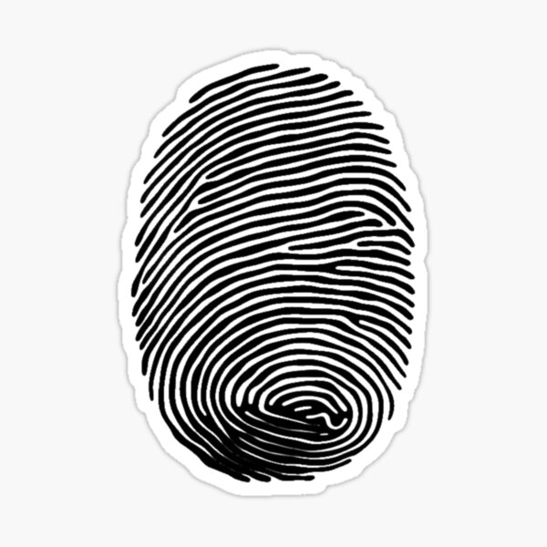 Just a black fingerprint Sticker