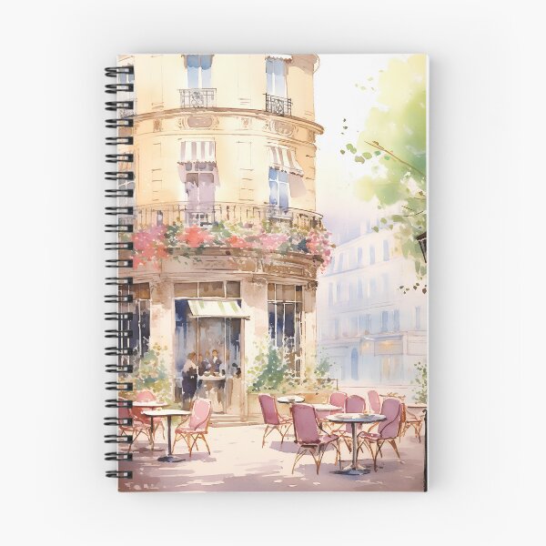 Item preview, French cafe on the street. In watercolor style designed and sold by Leikadraws.