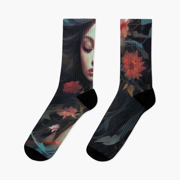 Item preview, Blooming Shadows: A Serene Portrait of Floral Grace designed and sold by oanaunciuleanu.