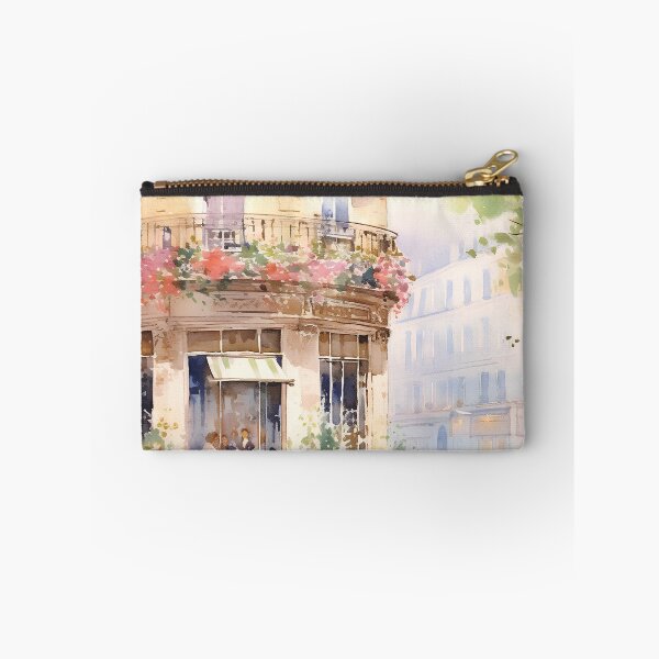 Item preview, French cafe on the street. In watercolor style designed and sold by Leikadraws.