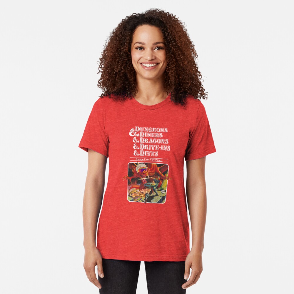 Dungeons & Diners & Dragons & Drive-Ins & Dives: Escape from Flavortown Tri-blend T-Shirt