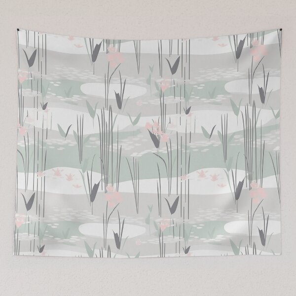 Item preview, Serene Ikebana And Flowers Minimalistic Japanese Pattern designed and sold by Wonder Of Light.
