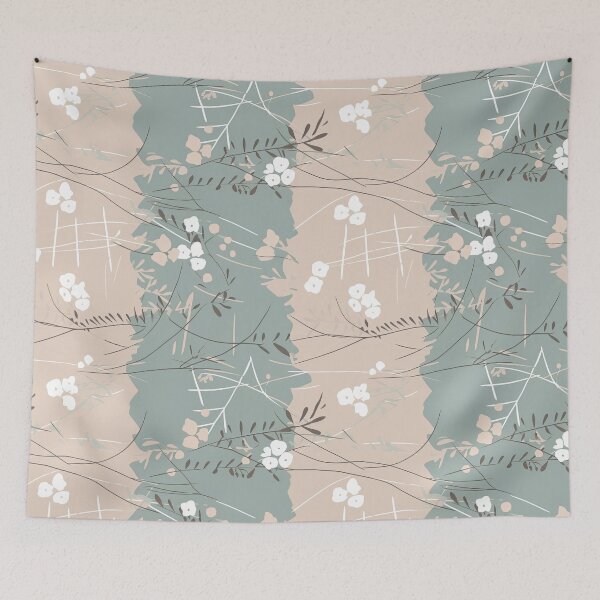 Item preview, Serene Bamboo And Cherry Blossoms Minimalistic Japanese Pattern designed and sold by Wonder Of Light.