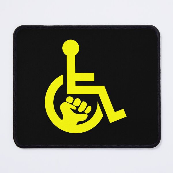 Item preview, Handicap Power Fist yellow designed and sold by Lence Printing.
