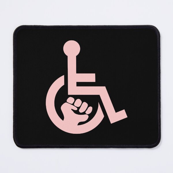 Item preview, Handicap Power Fist pink designed and sold by Lence Printing.