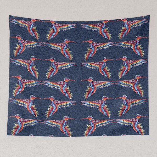 Aperçu de l'œuvre Motif colibri inspiré de la géométrie sacrée amérindienne créée et vendue par Caummon Thread.