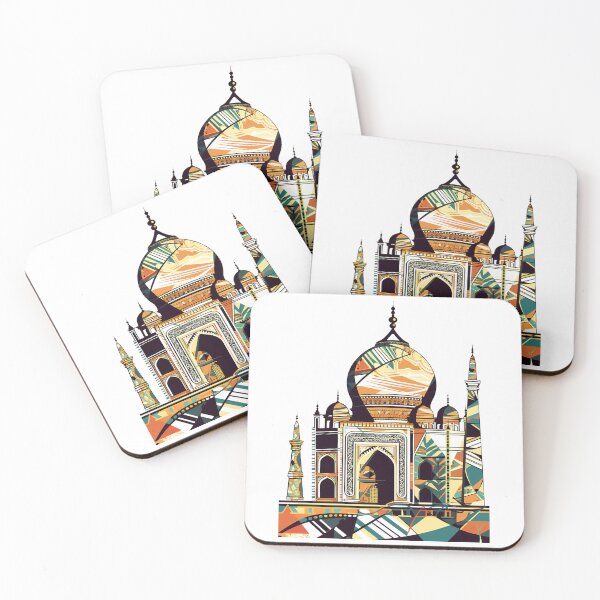 Item preview, Cubist Taj Mahal Graphic T-Shirt | Modernist Landmark Design designed and sold by FamMeetsWorld.