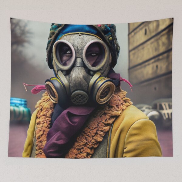 Item preview, Portrait with a gas mask designed and sold by jsebouvi.