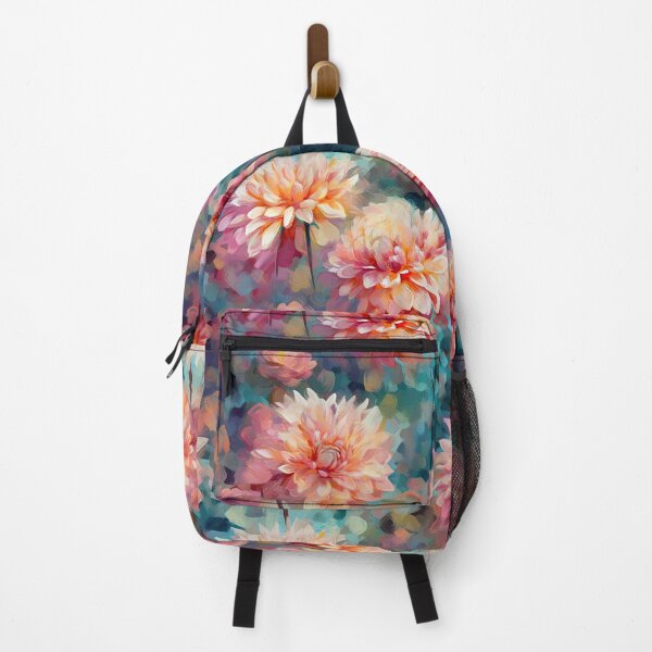Item preview, Cheerful Impressionist Dahlias Flowers Floral Pattern designed and sold by Wonder Of Light.