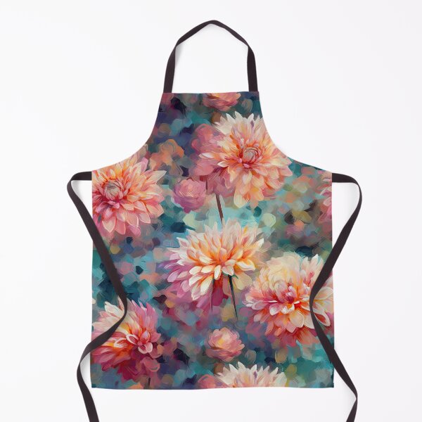 Item preview, Cheerful Impressionist Dahlias Flowers Floral Pattern designed and sold by Wonder Of Light.