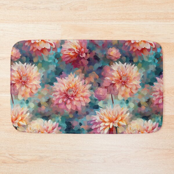 Item preview, Cheerful Impressionist Dahlias Flowers Floral Pattern designed and sold by Wonder Of Light.