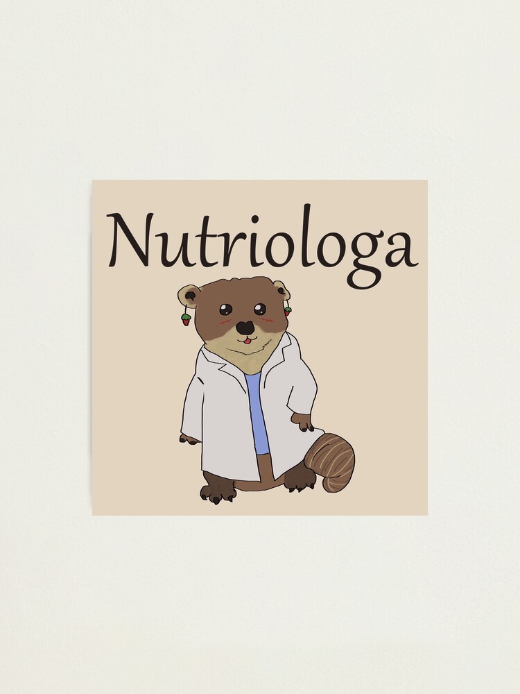 Lámina fotográfica con la obra «Nutria nutrióloga » de SonSusanArt