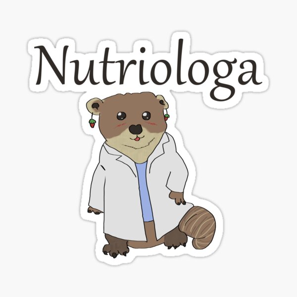 Pegatina con la obra «Nutria nutrióloga » de SonSusanArt Redbubble