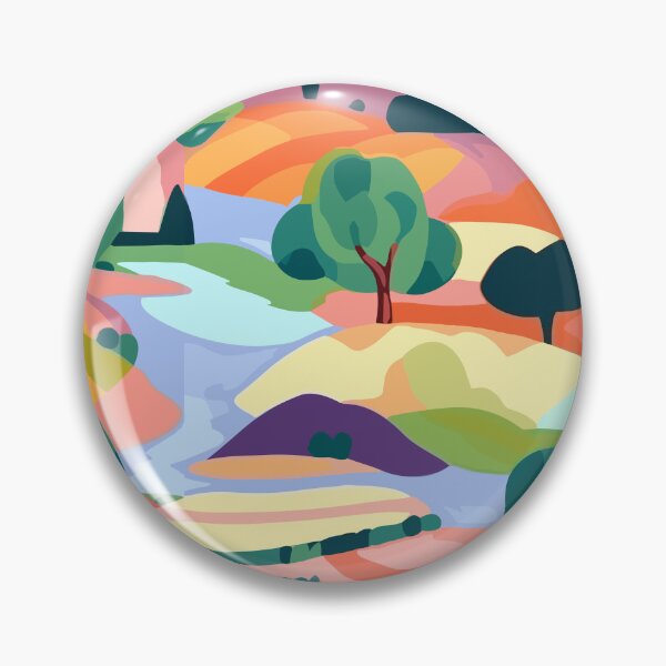 Item preview, Colorful summer landscape pattern designed and sold by enipra.
