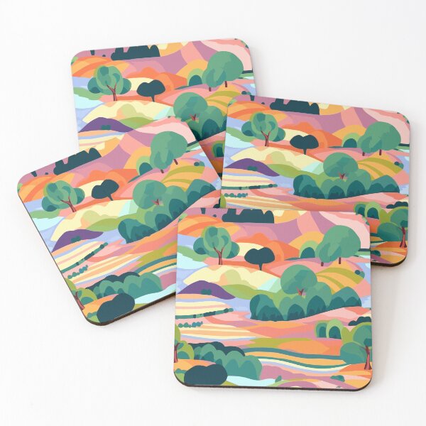 Item preview, Colorful summer landscape pattern designed and sold by enipra.