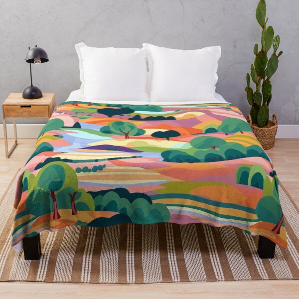 Item preview, Colorful summer landscape pattern designed and sold by enipra.