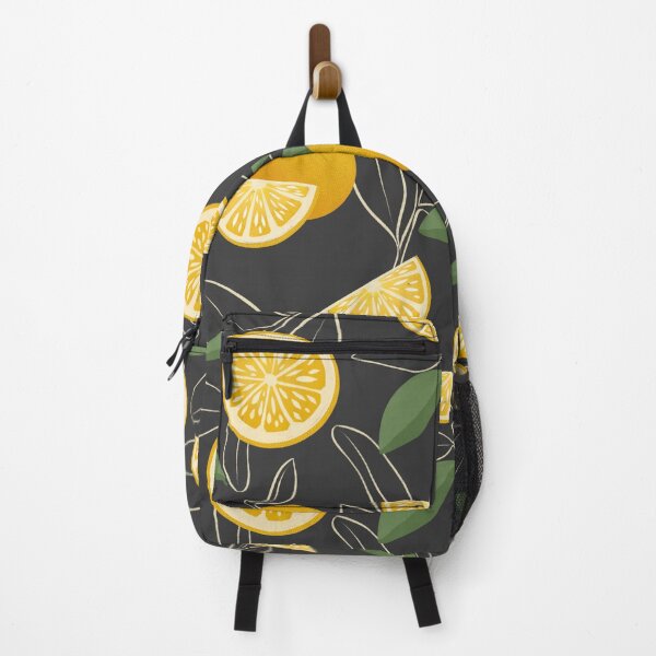 Item preview, Summer lemon pattern with slices, whole lemons and leaves designed and sold by MoonWhisperArt.