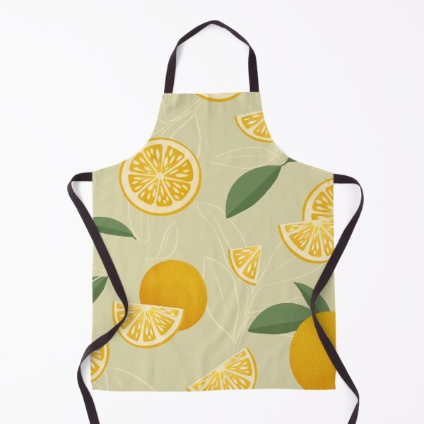 Item preview, Summer lemon pattern with slices, whole lemons and leaves designed and sold by MoonWhisperArt.