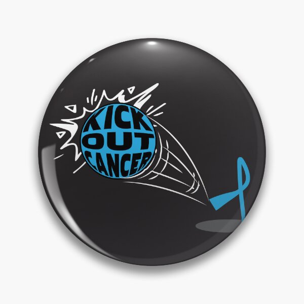 Item preview,  prostate cancer Awareness light blue ribbon kick out cancer designed and sold by shaderepublic.