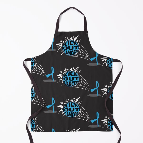Item preview, prostate cancer Awareness light blue ribbon kick out cancer designed and sold by shaderepublic.