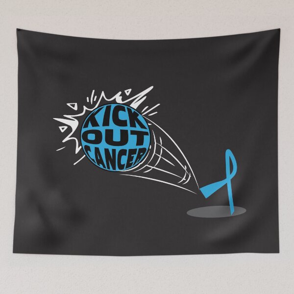 Item preview,  prostate cancer Awareness light blue ribbon kick out cancer designed and sold by shaderepublic.