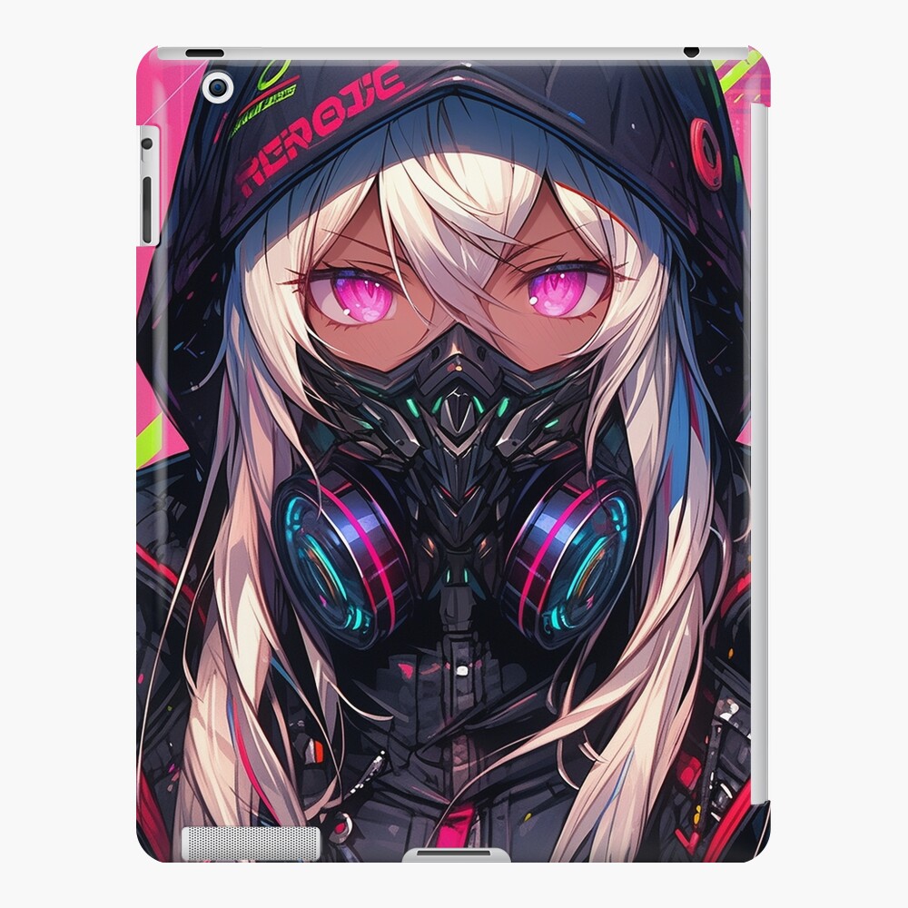 Cyberpunk Anime Girl in a Mask