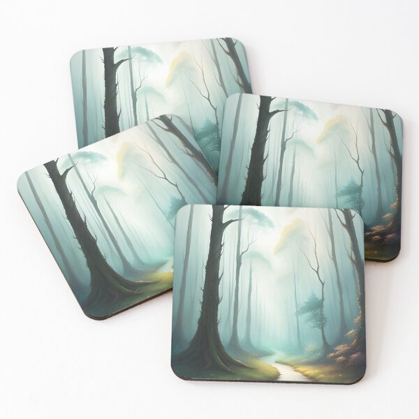 Item preview, Misty Glowing Faerie Forest with a Quaint Little Stream designed and sold by Erika V..