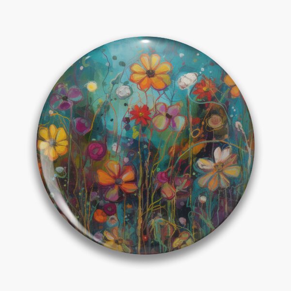 Item preview, Colorful abstract flower pettern Color Nature Color decorative element Flowers Impressionism pop art designed and sold by PinkPinkArts.