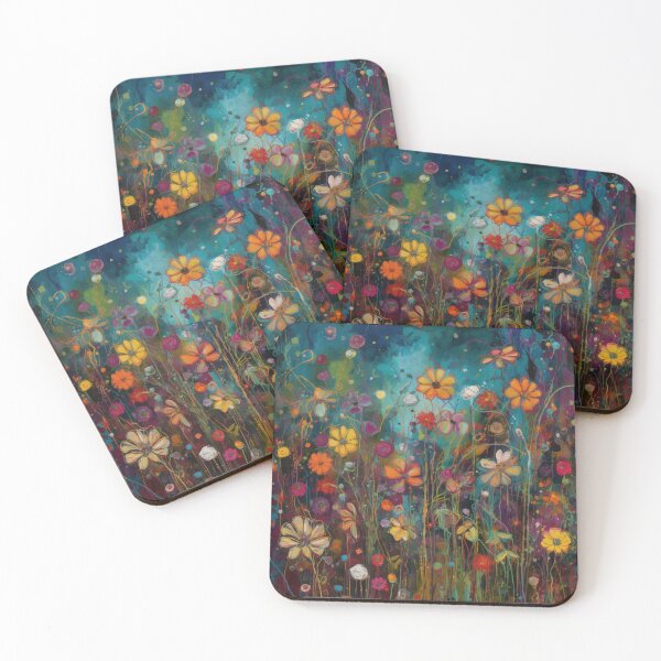 Item preview, Colorful abstract flower pettern Color Nature Color decorative element Flowers Impressionism pop art designed and sold by PinkPinkArts.
