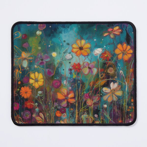 Item preview, Colorful abstract flower pettern Color Nature Color decorative element Flowers Impressionism pop art designed and sold by PinkPinkArts.