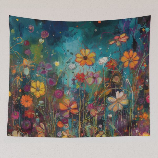 Item preview, Colorful abstract flower pettern Color Nature Color decorative element Flowers Impressionism pop art designed and sold by PinkPinkArts.