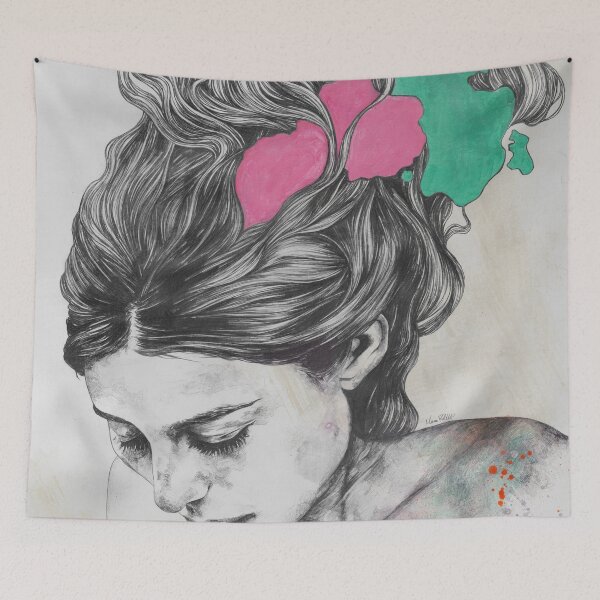 Item preview, Bed Of Stone | woman sketch portrait | doodle art drawing designed and sold by Marco Paludet.
