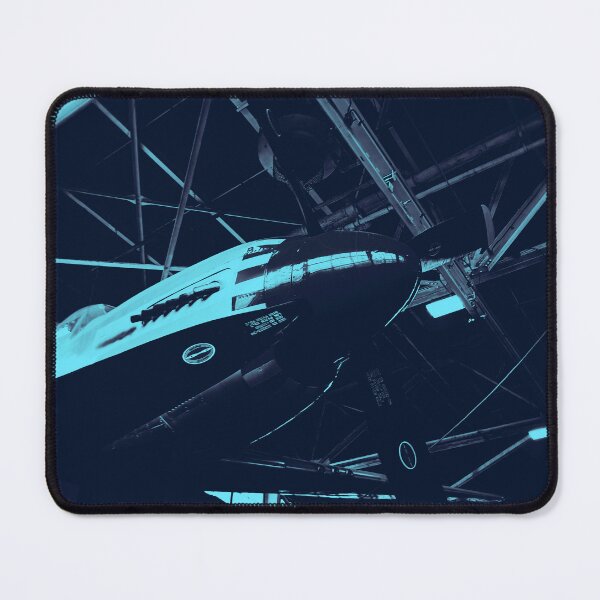 Item preview, Cyanotype Vintage Industrial Propeller Airplane in Warehouse Hanger Cyan Blue Navy Digital Photograph designed and sold by ARTbyABACCUS.
